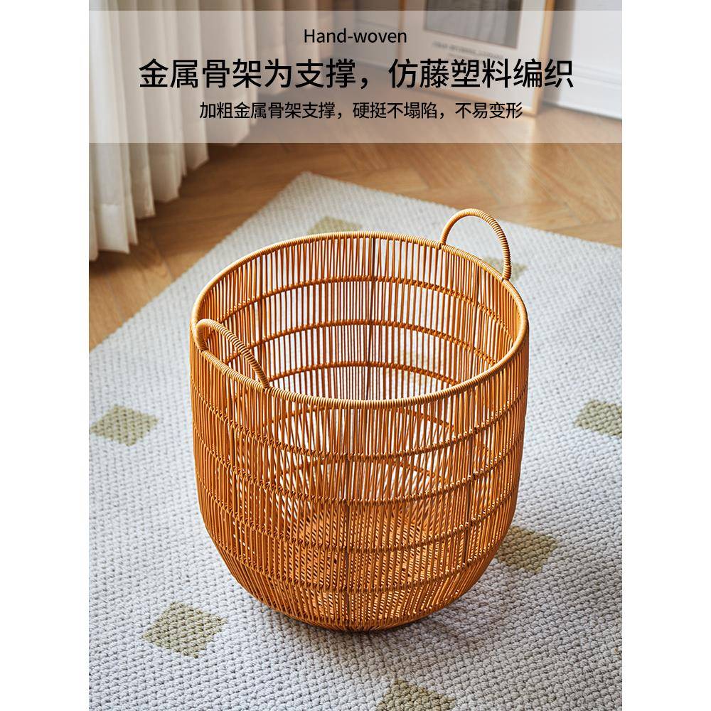 卫生衣间编10277239高颜篓值酒店脏衣服收纳藤筐仿家用大洗衣脏衣