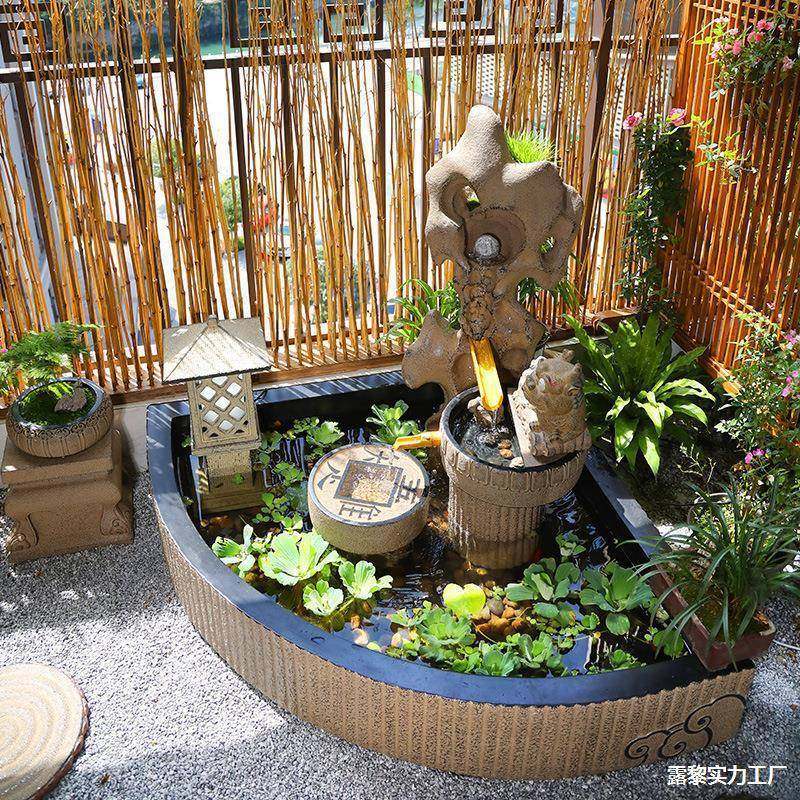 造景庭院花园装饰水景观山流喷泉水景户JKM外布假置鱼阳池摆件台,家居饰品,流水摆件,淘宝优惠券,粉丝福利购,淘宝优惠卷