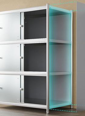 不锈钢置物带厨房背落地微波炉碗柜架SYE架子家门用收纳橱柜带板