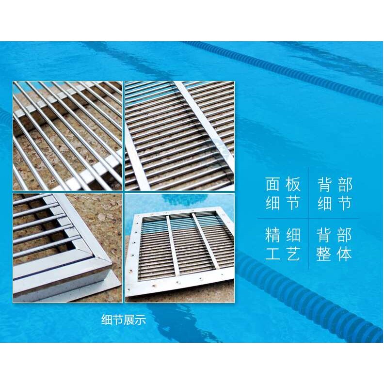 泳池不锈钢主排水口方型排水器30*30池底出水器304地漏盖防堵
