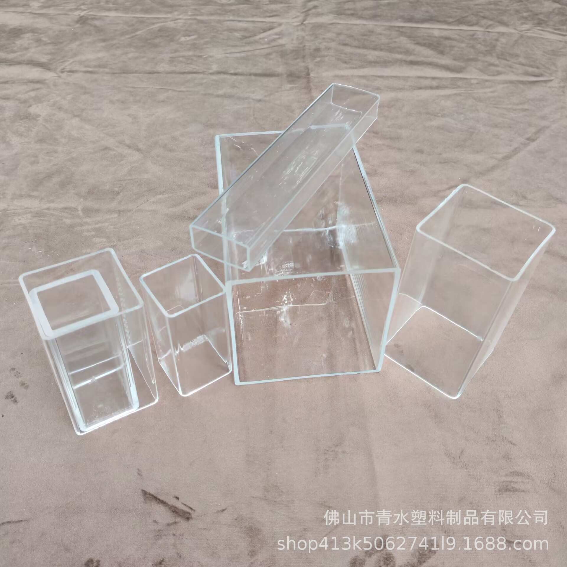 5mm厚高透明亚克力有机玻璃方形管pmma正方管机器人外罩底座加工