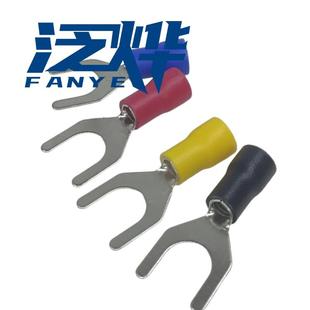 5.5冷压接线线耳线鼻易进式 3.5 端子紫铜 叉形预绝缘端头SV1.25