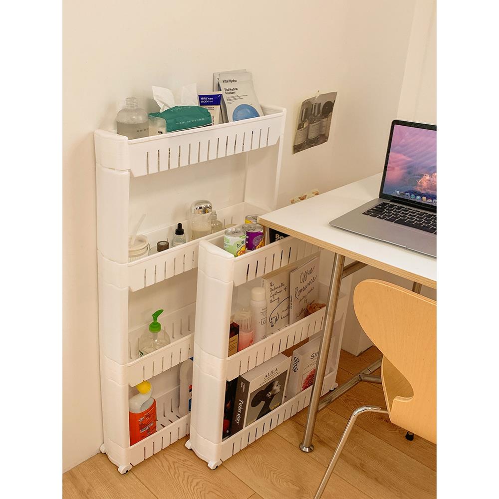 S缝隙极窄置物架门后夹缝收纳柜冰箱厨房超窄边缝卫生间储物小推R