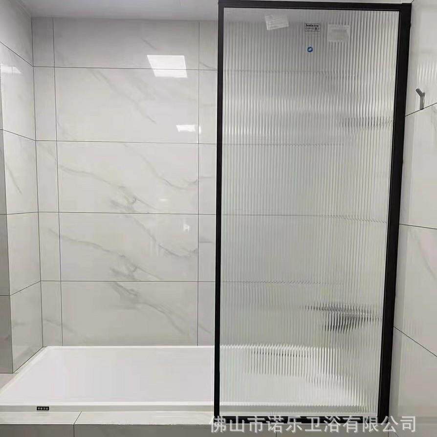 卫生间隔断干湿分离洗澡间防水钢化玻璃屏风淋浴房极窄不锈钢格栅