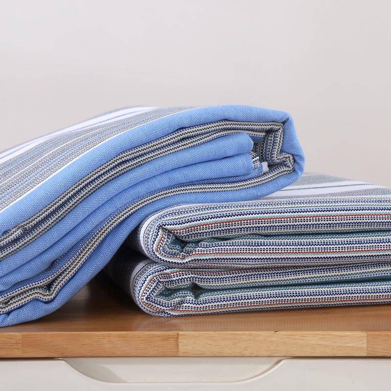 A6L加厚加密保暖纯棉老粗布床单单件三件套100磨毛棉麻亚麻特