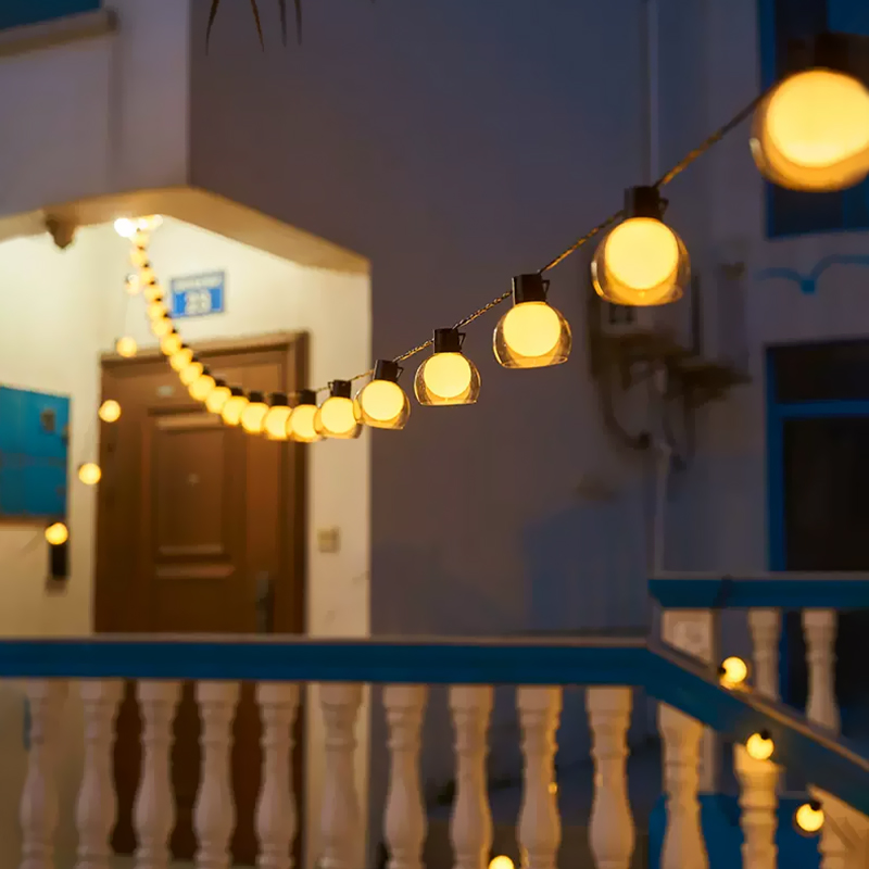 太阳能圆球泡泡i球串灯户外防水露营装饰氛围灯民宿花园景观庭院