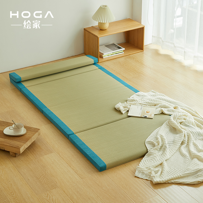 绘家【小雅】可摺叠榻榻米午休睡垫海绵加N厚打地舖地垫家用牀垫