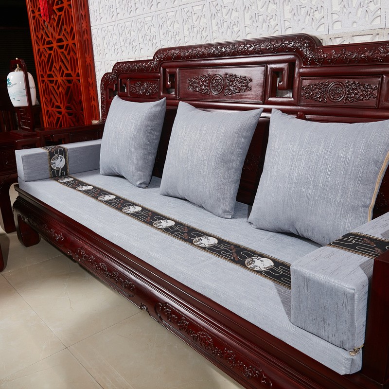 实木红木b质沙发垫没带靠背加厚中式四季防滑定做春秋椅海绵单坐