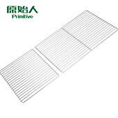 原始人烧烤网不锈钢长方形方格烤网网架工具烤架配件户外用具用品