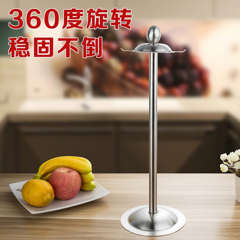 不锈钢厨具架 锅铲勺子挂架 x炊具收纳架子 旋转挂钩 置物架 厨房