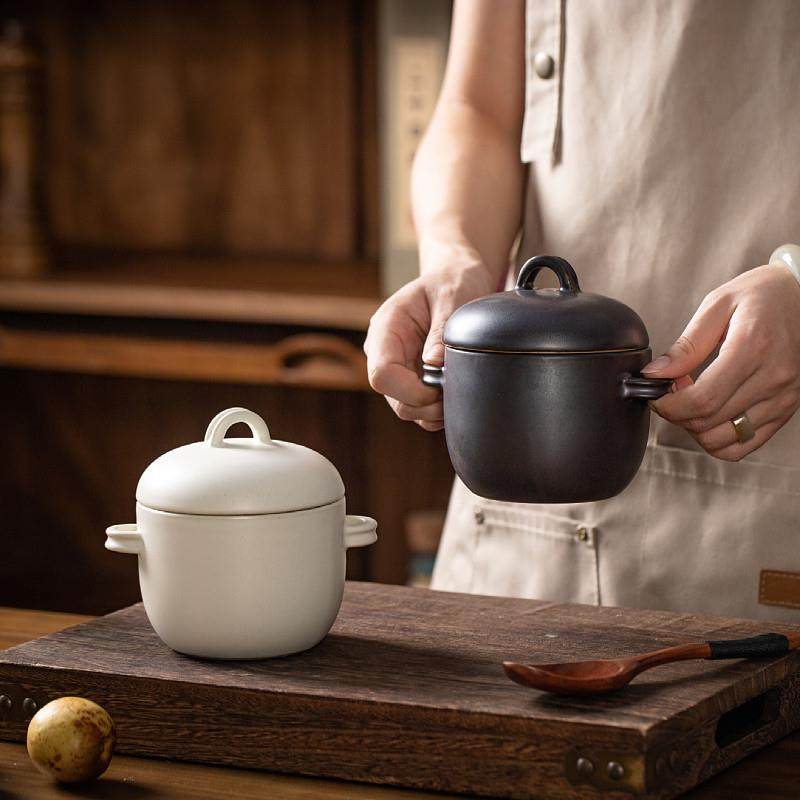 家用小号陶瓷炖盅燕窝隔水带盖子炖罐日式覆古汤盅民宿酒店粗陶汤,3C数码配件,USB多功能数码宝,淘宝优惠券,粉丝福利购,淘宝优惠卷