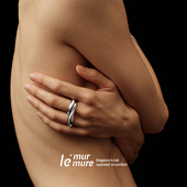 Murmure 限量高奢意大利工坊出品原创设计纯手工双指叠戴戒指