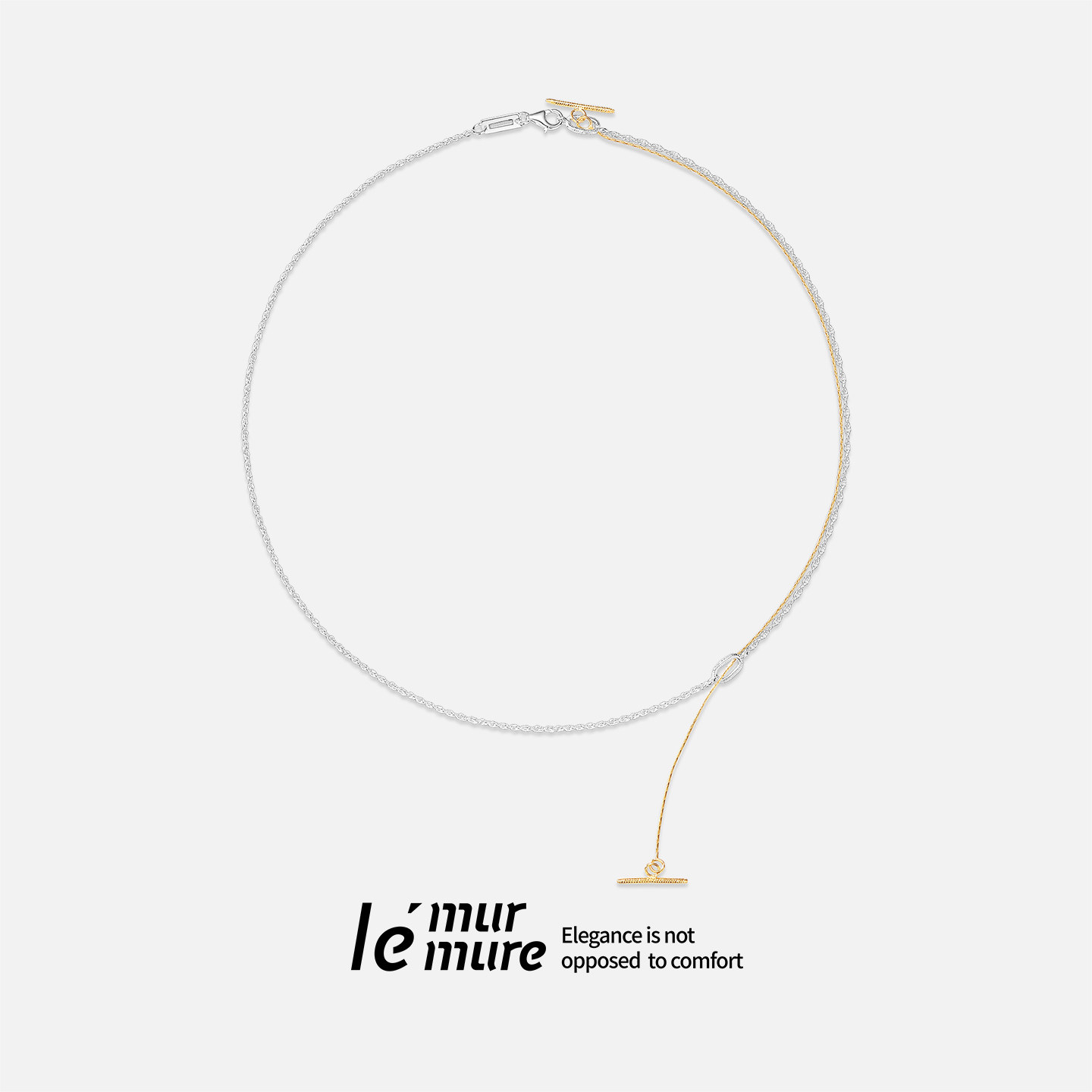 Le' Murmure 设计师獨家原创 意式美学手工多塑性18k金蛇骨项链女