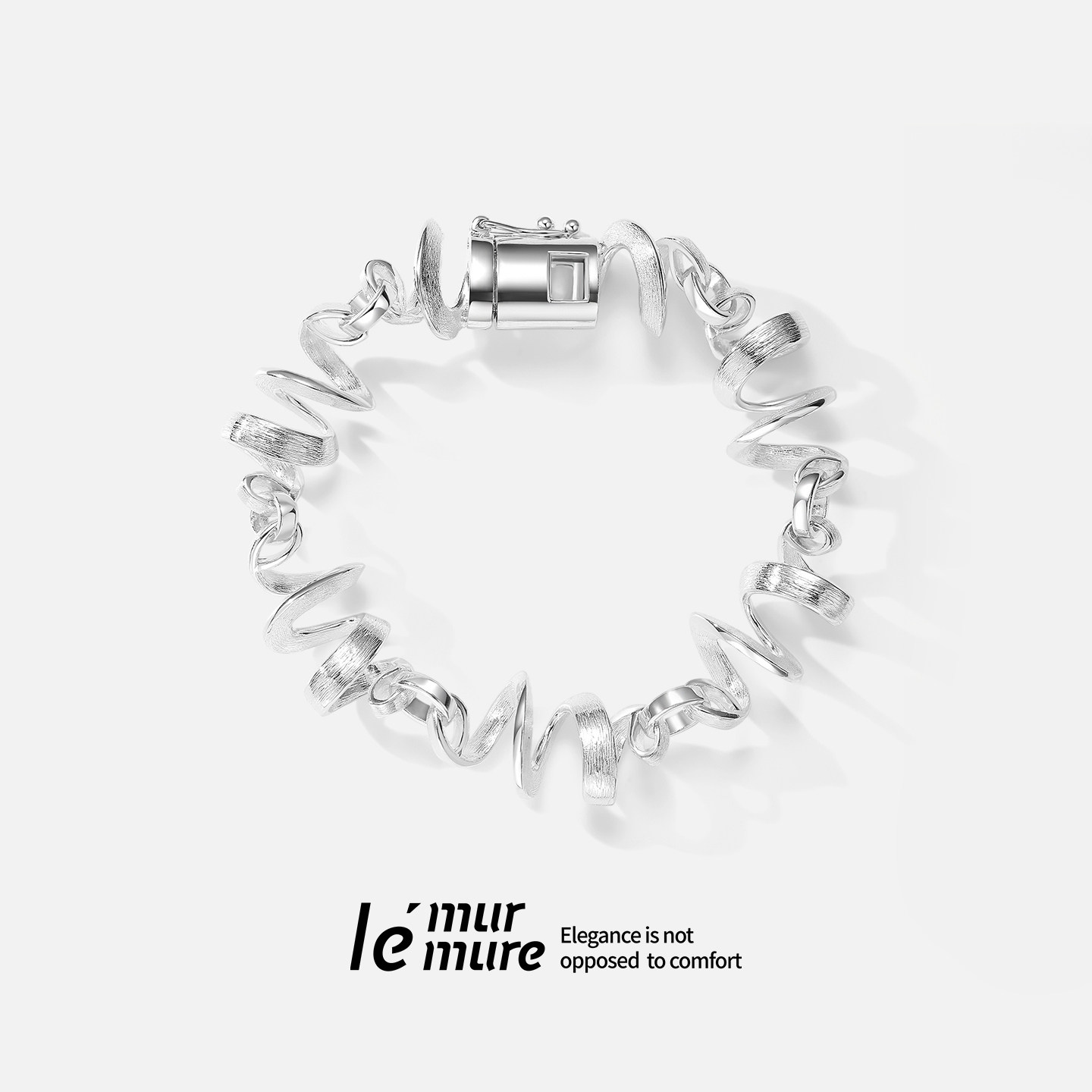 Le' Murmure 限量高奢意大利百年匠心獨家原创纯手工拉丝纯银手链