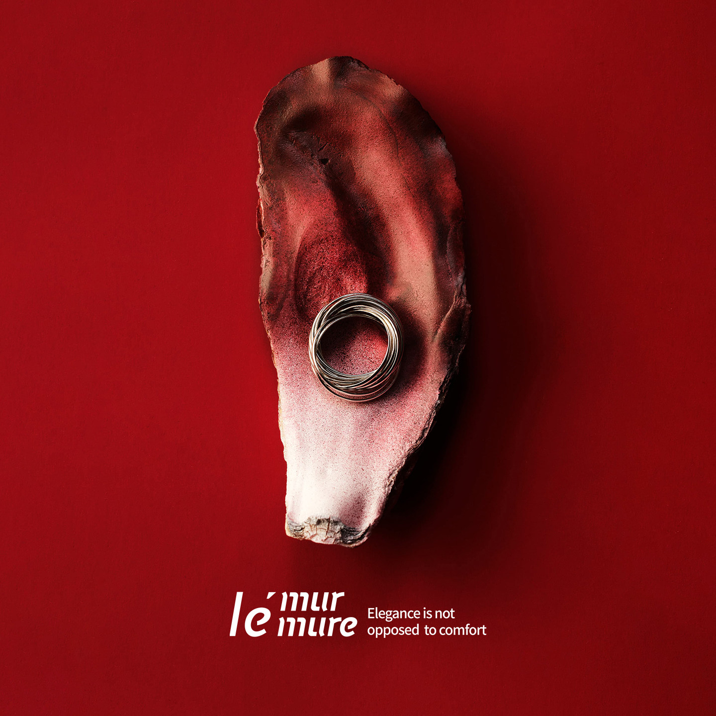 Le' Murmure 甄选工坊出品 獨家典藏意式纯手工重工多环纯银戒指