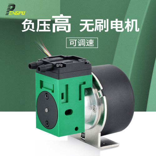PENGPU无刷可调速真空泵12v负压泵小型24v采样泵气体分析小体积