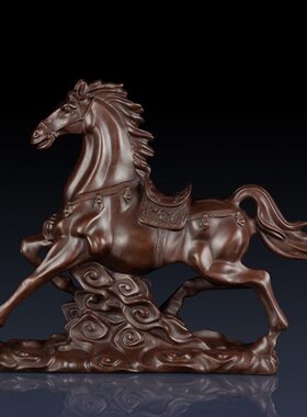 纯黄铜马到成功摆件家居饰品工艺品铜马礼品摆件办公室马装饰摆件