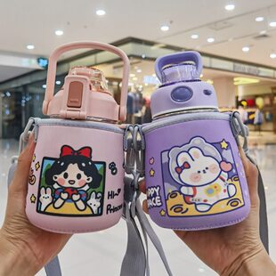 希乐大肚保温杯套通用600 650ml水杯套保护套斜挎学生儿童水壶套