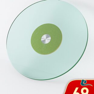 转盘餐桌家用带旋转底座圆桌面钢化玻璃圆盘台面
