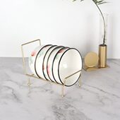 简易家居碗碟置物架装 饰碗架碟架盘子碗搁架 饰架底座餐台样板房装