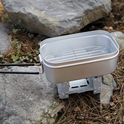 Mountainhiker山之客铝合金饭盒野营加热蒸煮便捷式户外露营饭盒