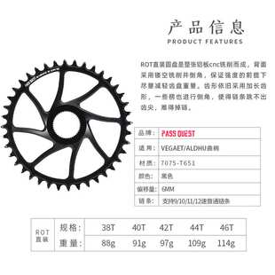 PASS QUEST 6mm Rotor曲柄 直装正负齿单盘Vegast Aldhu