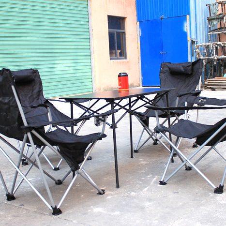 户外高靠背折叠桌椅户外休闲折叠桌椅  自驾游桌椅 沙滩桌椅