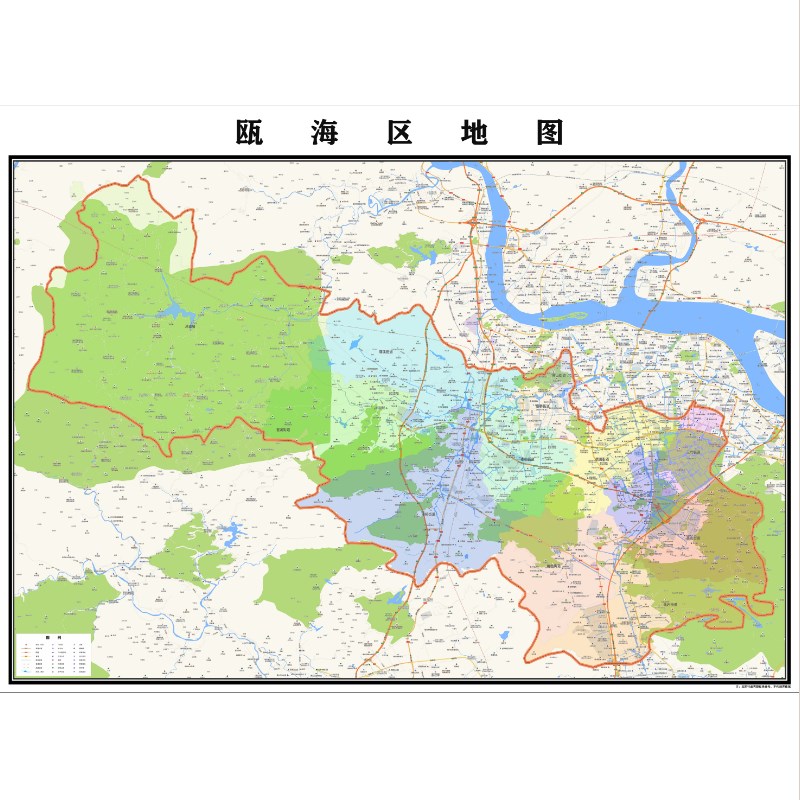 温州市瓯海区地图2025年行政区划市区主城区P街道交通地图图片素