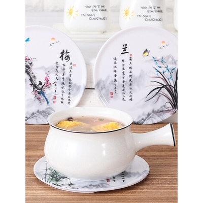 4片装餐桌垫大隔热n垫创意砂锅垫防烫耐热密胺杯垫餐盘垫菜垫家