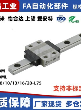 米思米SEBM SSE2BM SSE2BML SEBM8/10/13/16/20-L75微型直线导轨