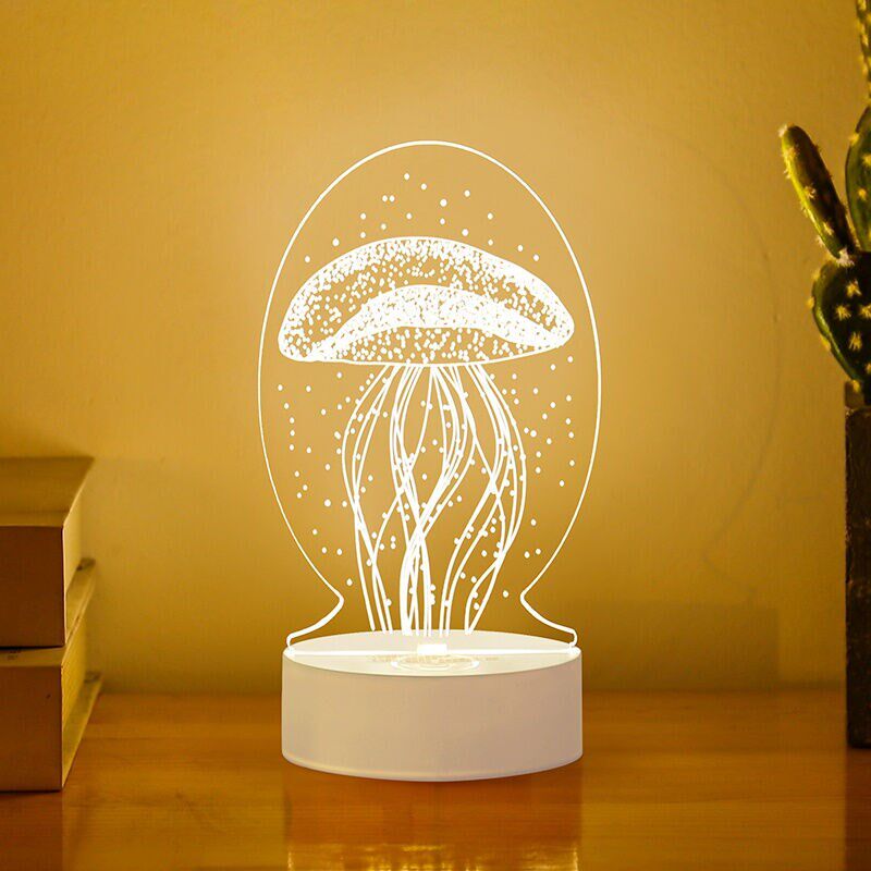 3D小夜灯充电式小台灯床头网红卧室少女心创意梦幻睡眠夜光浪漫起