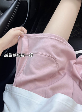 孕妇短裤夏装薄款外穿粉s色宽松运动阔腿裤子休闲三分托腹家居热