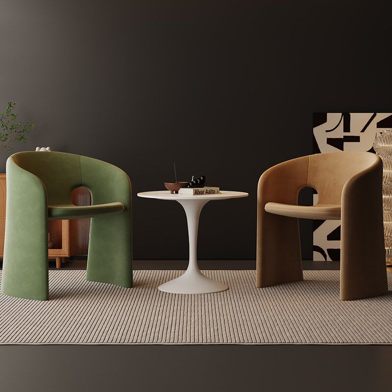 奢洽谈美容院网红轻沙发椅单人化妆两椅售楼处桌椅餐椅一桌椅组合