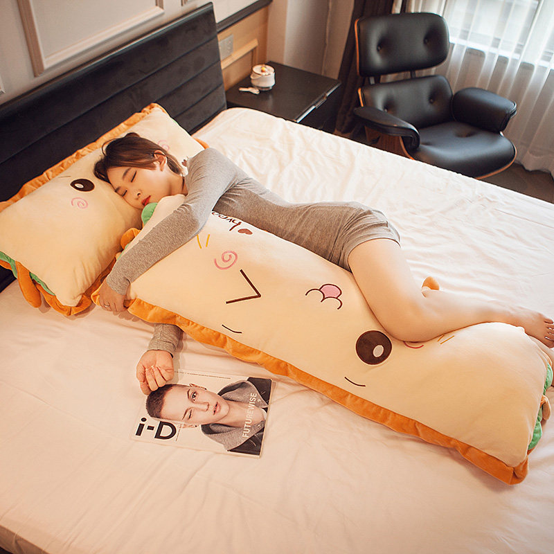 毛绒玩具可爱长条抱枕女生睡觉公仔可拆洗男娃娃枕头玩偶面包夹腿