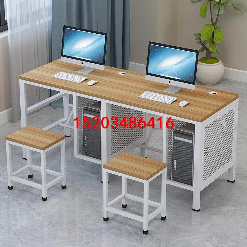 学校微机教室电脑桌单双人电脑桌凳培训多媒体机房教学课桌椅定制