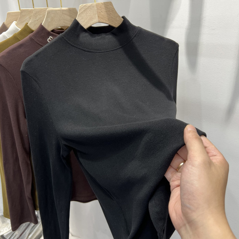 儿童半高领打底衫秋冬保暖长袖男女童装大童德绒秋衣内搭上衣加厚