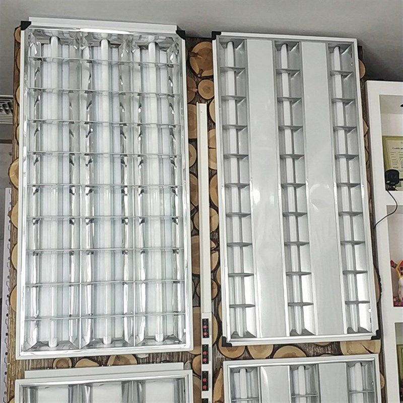 方形天花led格栅灯600 600w办公室网格吊顶t5t8灯盘嵌入式300 120