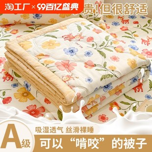 空调被夏凉被子宿舍夏季 母婴级 非纯棉全棉被芯薄被子夏被2024新款