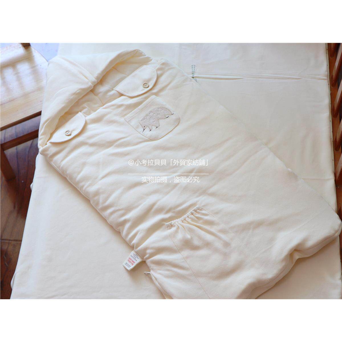 出口欧洲 适用0-6个月 新生儿有机彩棉睡袋初生婴儿抱被 四季通用