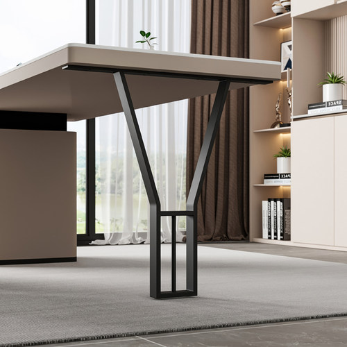 铁艺Y字型桌腿支架书桌化妆台餐桌脚整体橱柜支撑岛台吧台单侧脚