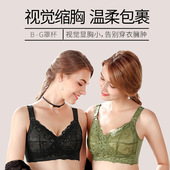 无钢圈全罩杯大码 大胸胖MM红内衣 5排扣薄7E5G80E85F90G100G文胸