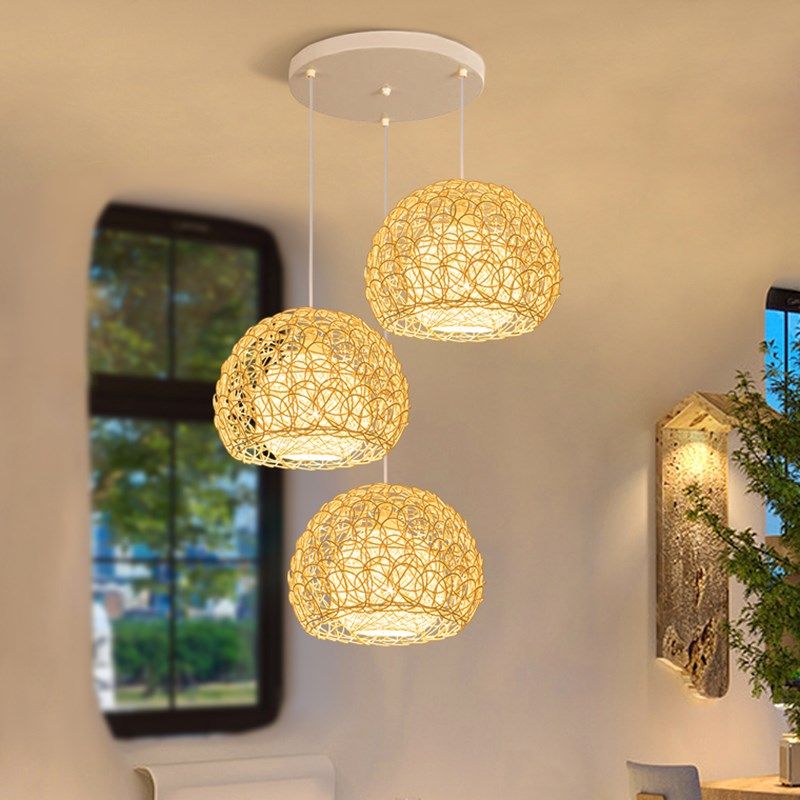 日式餐厅吊灯创意个性客厅卧室餐桌吧台禅意茶室民宿阳台藤编吊灯,家装灯饰光源,酒店/宴会厅/餐饮吊灯,淘宝优惠券,粉丝福利购,淘宝优惠卷