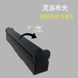 超市货架长条轨道射n灯led双偏轨道补光灯l滑轨式 可调角 射灯明装