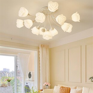 客厅灯202e3年新款现代简约北欧主卧室吸顶灯网红爆款花朵儿童房