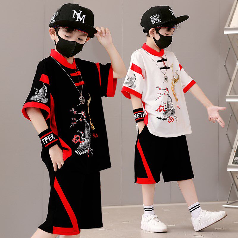 男童唐装汉服三月三服装儿童少数民族2025小少爷衣服传统国风短袖图片