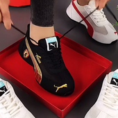 2021春夏新款 百搭女 圆头厚底增高休W闲鞋 运动鞋 女网面皮蓬老爹鞋