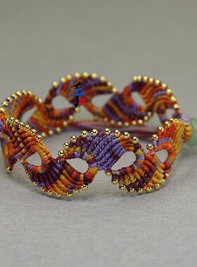 九紫离火开屏手绳手工编织diy材料包本命年红绳自编情侣礼物手环