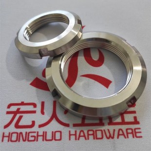 M65 M70 304不锈钢 M80 M60 M75 2圆螺母开槽螺帽 DIN981