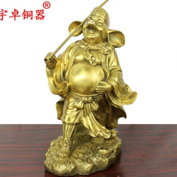 宇卓铜器纯铜猪八戒黄铜猪八戒家居装饰工艺品摆件