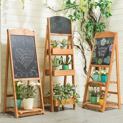 教室创意儿童家用小黑板画板店面门口实木花架广告牌店铺民宿画架
